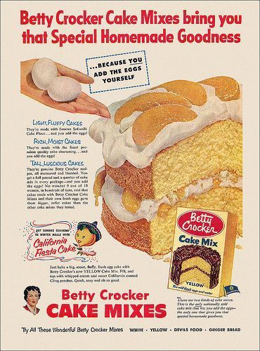 Betty Crocker Cake Mix Vintage Ads